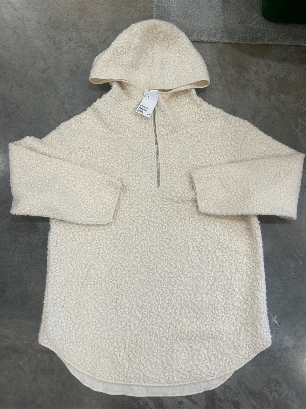 Cozy Cream Sherpa Half-Zip Hoodie